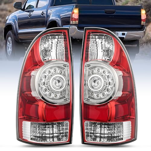 Nilight Taillight Assembly Compatible with Toyota Tacoma 2005 2006 2007 2008 2009 2010 2011 2012 2013 2014 2015 Rear Tail Light Lamp Replacement LED Lens Driver and Passenger Side by Nilight - Used condition - US$51.84