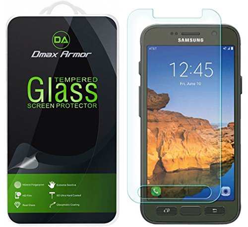 [3-Pack] Dmax Armor for Samsung (Galaxy S7 Active) Screen Protector, (Not Fit for Galaxy S7) [Tempered Glass] 0.3mm 9H Hardness, Anti-Scratch, Anti-Fingerprint, Bubble Free, Ultra-Clear