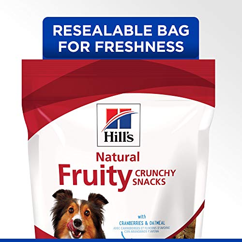 Hill's Dog Treats Crunchy Fruity Snacks With Cranberries & Oatmeal, Healthy Dog Snacks, 8 Oz. Bag #TOP5