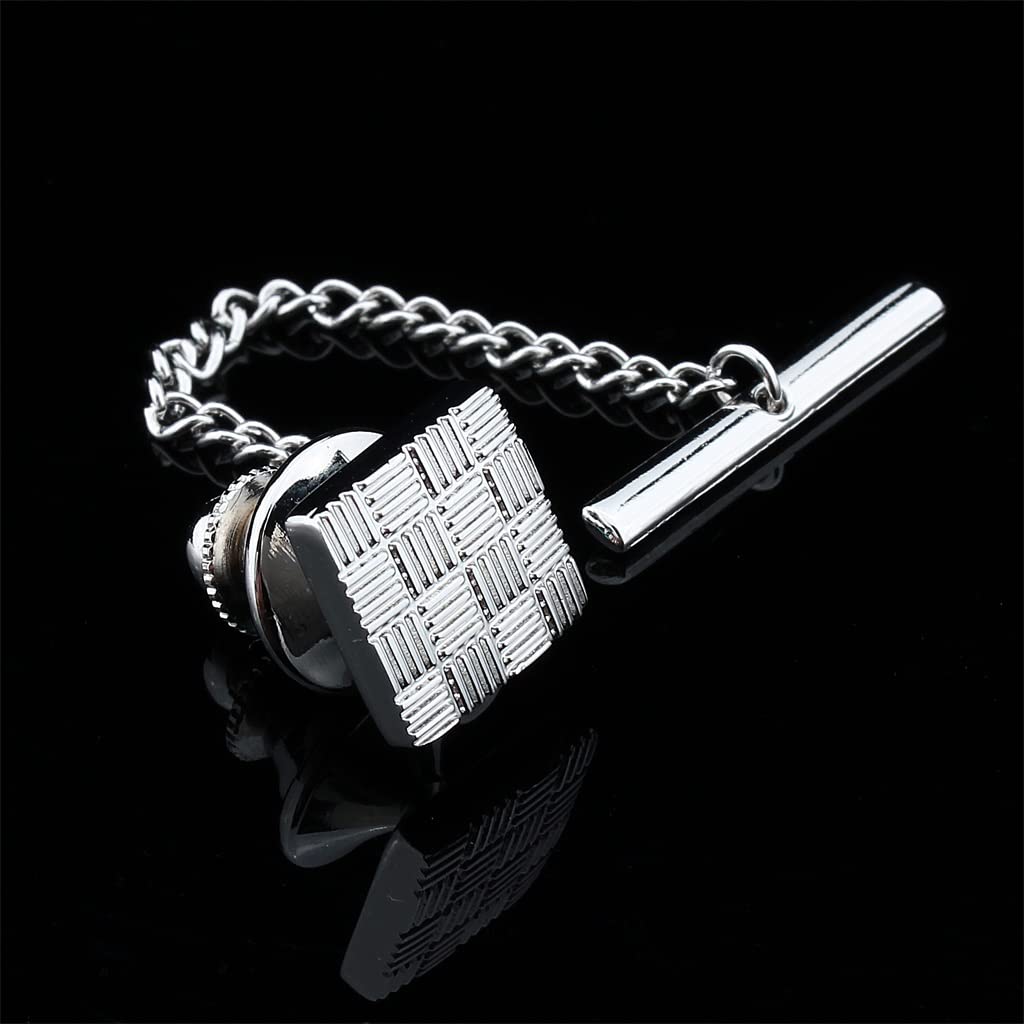 Modische Krawattennadeln aus Metall, Goldener Herrenschmuck, Krawattennadeln mit Kettenverschlüssen, dekorative Accessoires (D Talla ?nica)