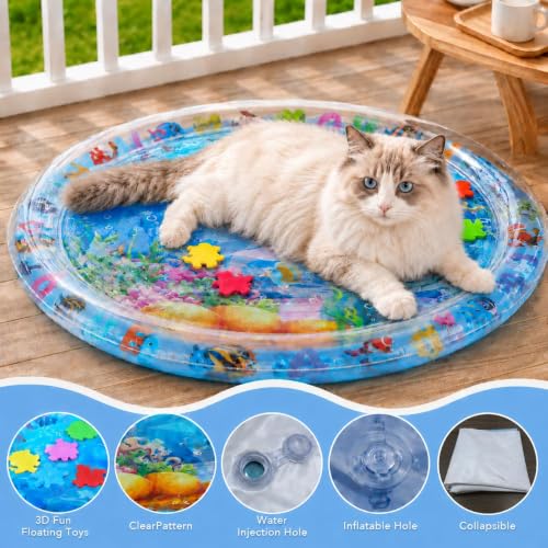 Image of Cat Water Cooling Mat 65cm Sensory Play Pad for Cats & Dogs
