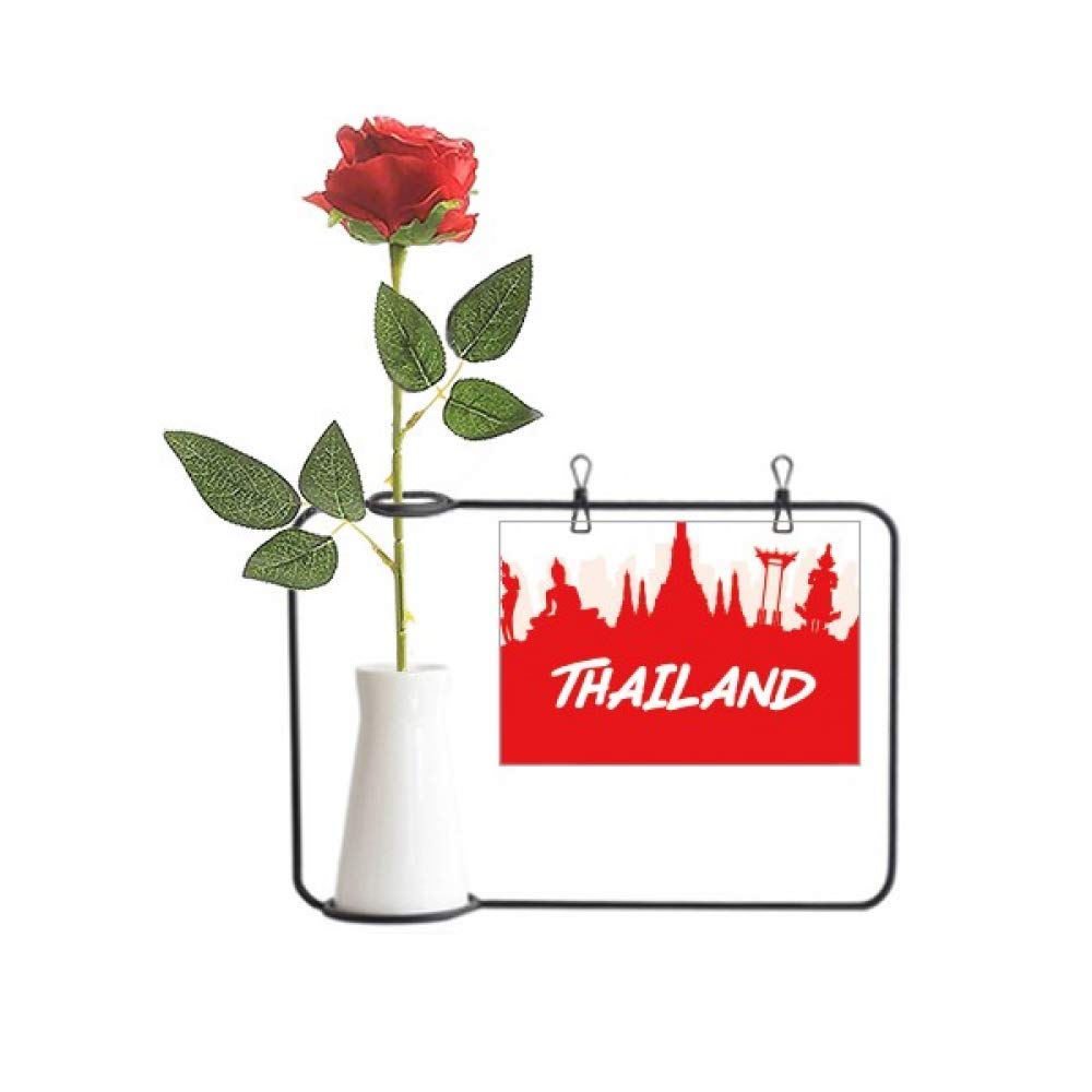 Roses de Thaïlande contour rouge artificielles : la solution sans flétrissement pour vos vases