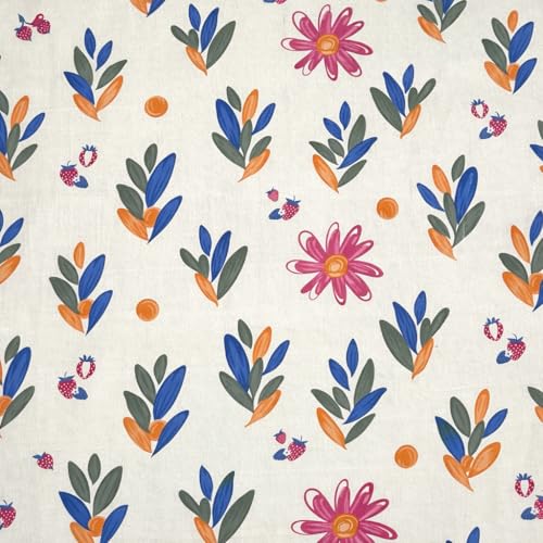 Image of Designer Floral Printed Flat Bedsheet for Double Bed 200tc to 220tc | Ultra Soft Cotton Fabric | King /Queen Size Top Sheet with 2 Matching Pillow Covers - 228 x 228 Cm, Light Pink