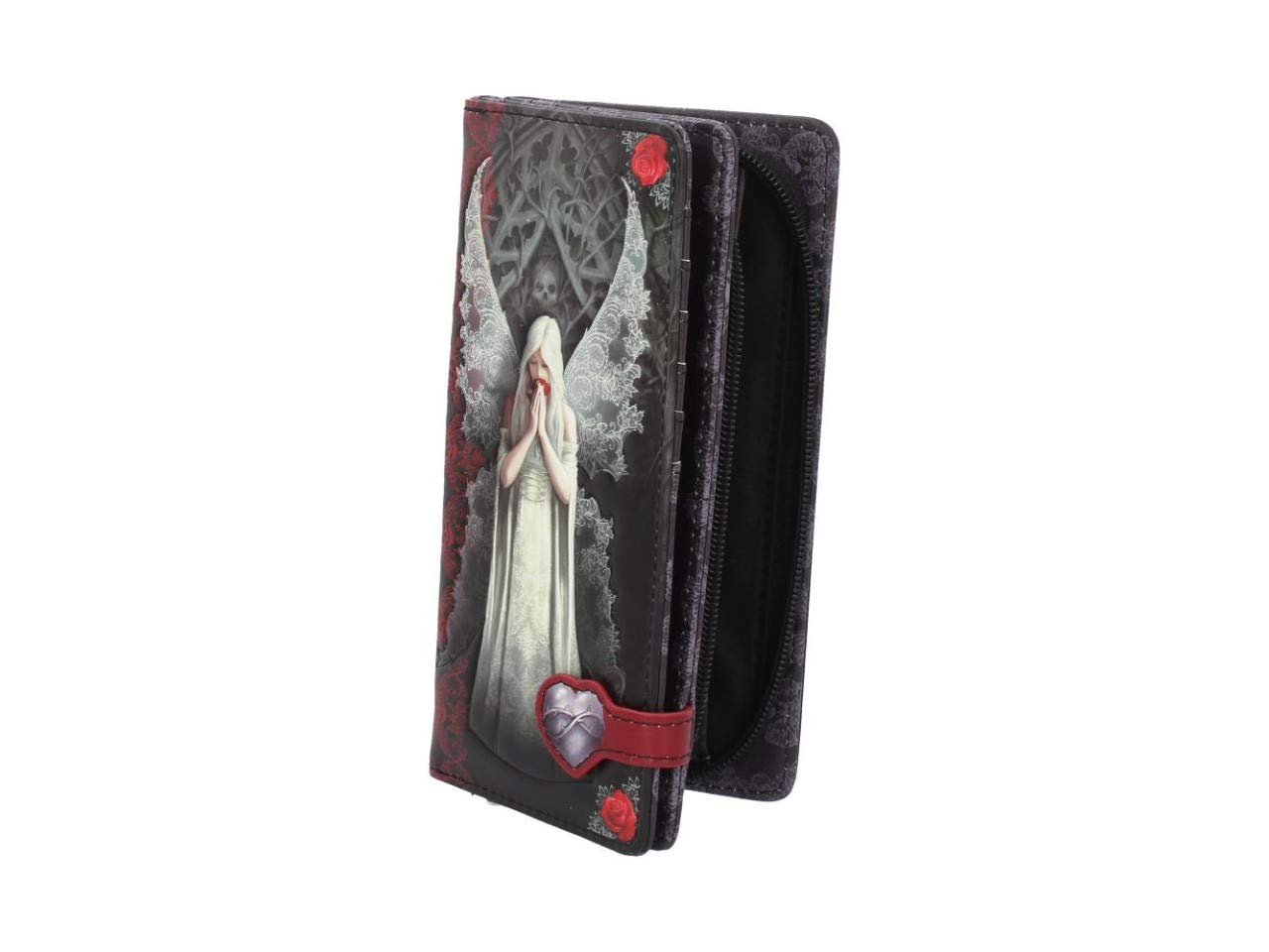 Love Remains Anne Stokes Embossed Purse 18.5cm Black, PU, One Size