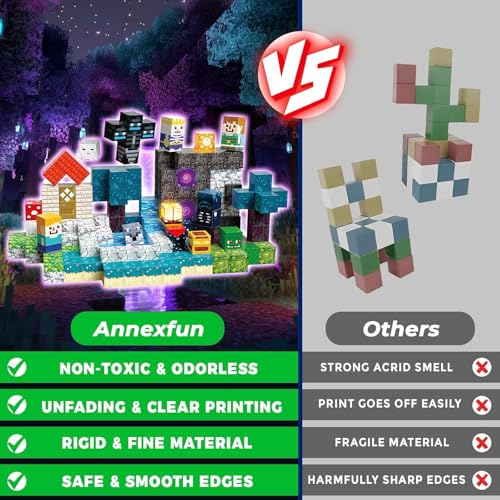 Annexfun 200PCS Magnetic Blocks with Light Up Blocks - Magnetic Building Blocks, Magnetic Cubes STEM Sensory Learning Toys for Kids, Birthday Gifts for Boys and Girls Ages 3+ - Image 6