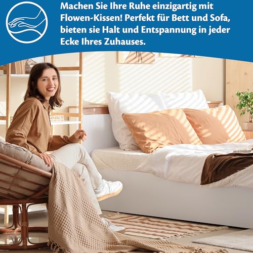 Flowen Seitenschläferkissen 40 x 145 cm Langes Kissen für Seitenschläfer Body Pillow 40x145 mit...