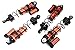 C31971RED Billet Machined Piggyback Shock Set for Team Associated DR10 Drag Race Car RTR
