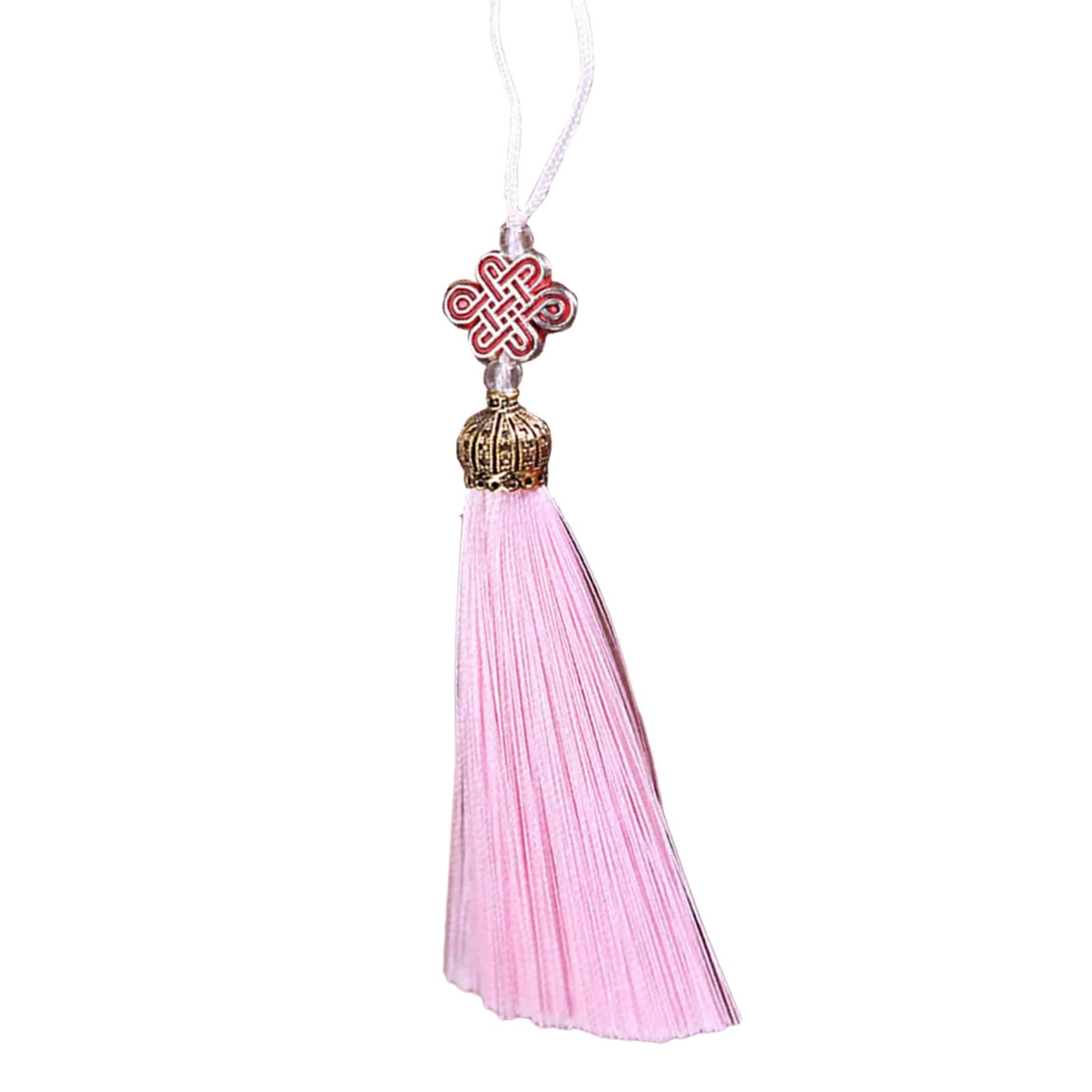 NEWFT Polyester Chinese Knot Tassels Pendant Traditional Charm Tassels Perfect for Car Hanging or Special Giving Occasion