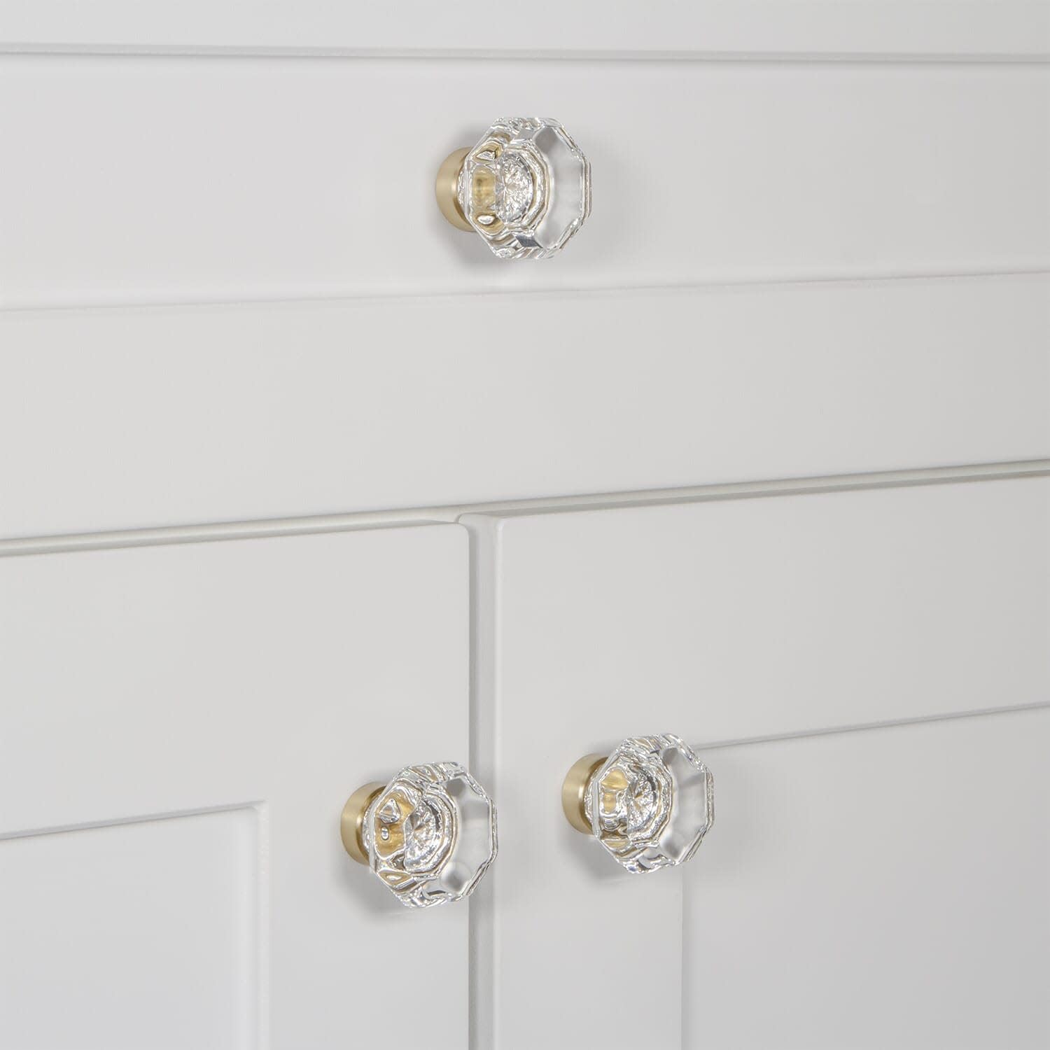 Grandeur Chambord Crystal 1-3/8" Cabinet Knob in Polished Nickel