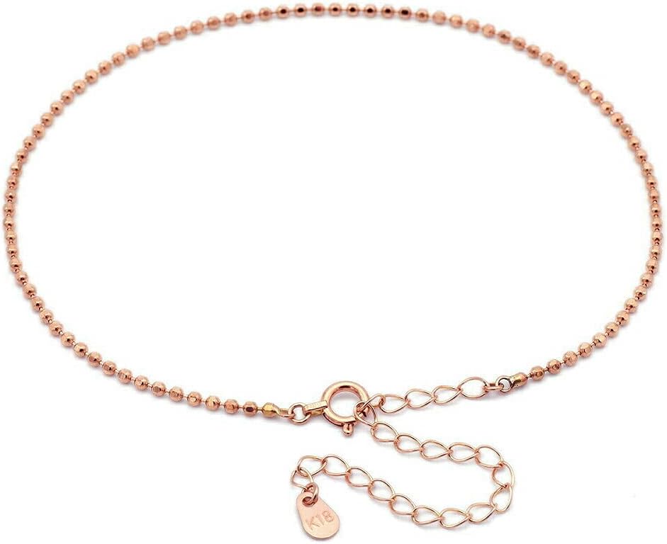 K18ピンクゴールド 1.5mmカットボール チェーンリング 18金 K18ピンク