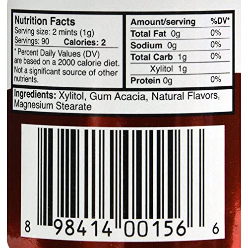 Epic Dental Mints - Cinnamon 100% Xylitol Sweetened Mints - Bottle - 180 Count #TOP3
