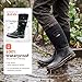 HISEA Women's Rubber Rain Boots, Waterproof Insulated Calf Fashion Garden Shoes for Ladies, Anti-Slip Tall Neoprene mud booties for Outdoor Work