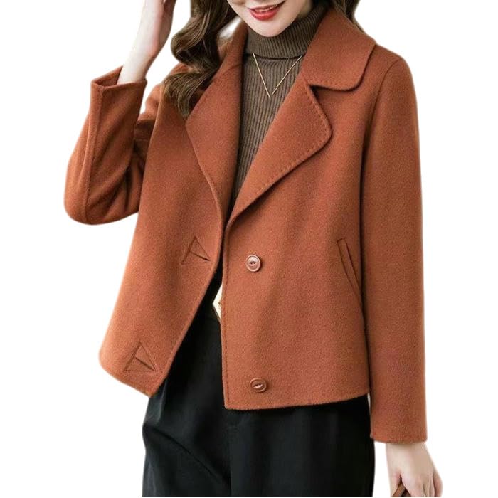 Chaqueta de cachemira mujer ropa de abrigo de moda corta otoño 6