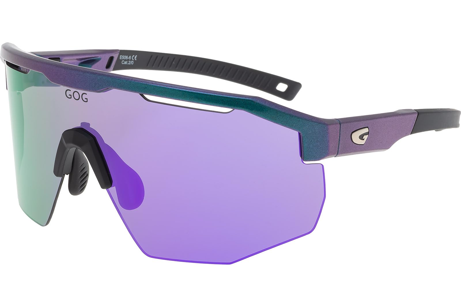 GOG Argo okulary sportowe z systemem wymiennych szyb – wszechstronne okulary rowerowe i okulary do biegania – ochrona UV400 z 2 szkłami (kategoria 2 i kategoria 0)