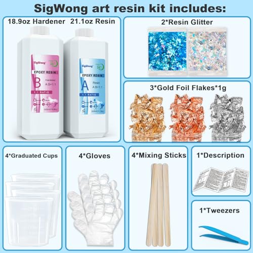 Sigwong JS-40 Epoxy Resin Clear Crystal Coating Kit 40Oz thumb #5