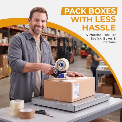 Image of Tape King Packing Tape Dispenser Gun - Handheld Tape Gun with 1 Bonus Clear Packaging Tape (2 Inch Wide) - Shipping Tape for Sealing, Storing, and Moving Boxes, 1 Pack