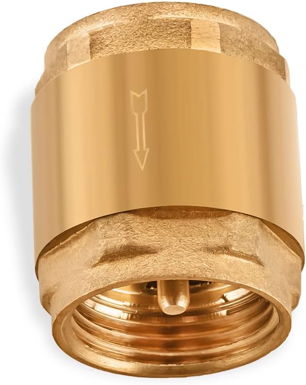 Brass One Way Check Valve 1 inch Backflow Preventer Female NPT Thread For Plumbing and Industrial Applications 1" Float Reinforced Valve For Water Boiler Heating System