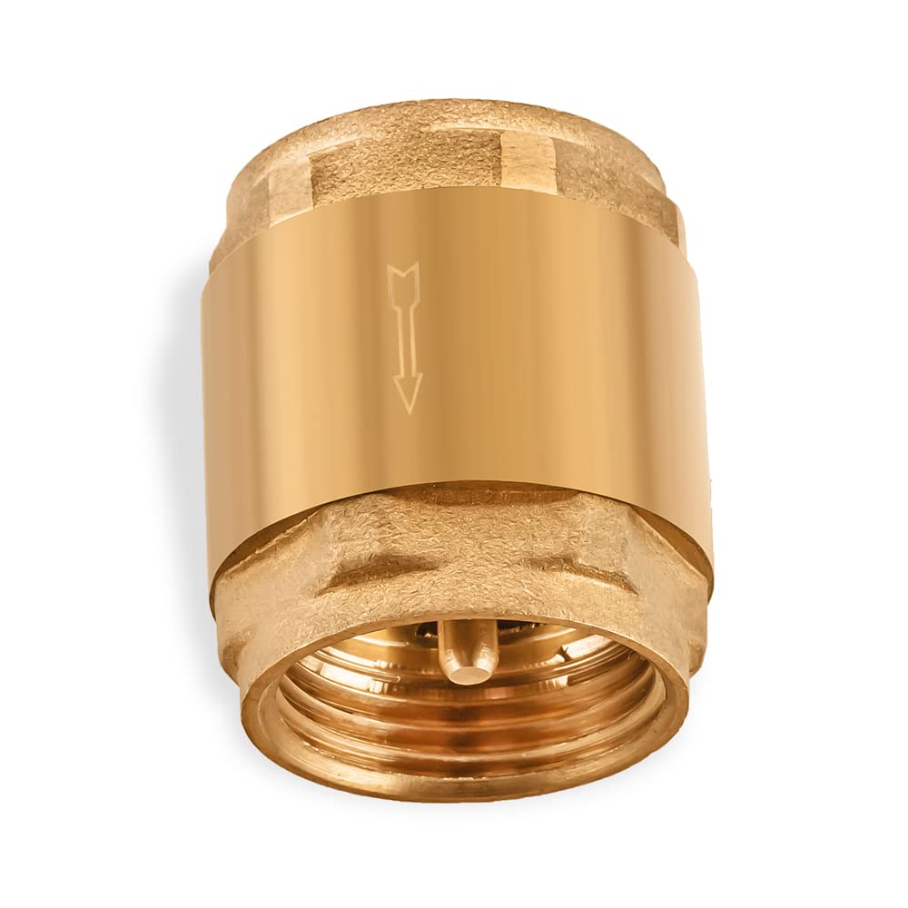 Clapet Anti-retour Laiton 1 1/2 Pouce – Filetage Femelle, Vertical, Pour Eau, Chauffage, Piscine