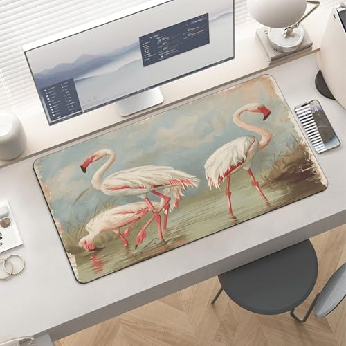 Mouse Pad Flamingo en Agua Impermeable Grande Antideslizante miniatura 6
