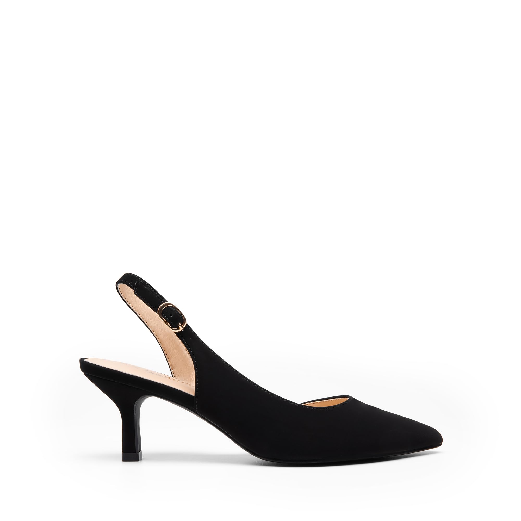 DREAM PAIRS Damen Kitten Heels Slingback Pumps Spitzzehen Niedrige Schuhe