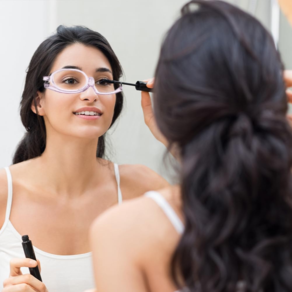 Occhiale Monolente per il Trucco Occhiali da Trucco Rotanti e Pieghevoli Occhiali per Truccarsi Donna Occhiali da Lettura per Trucco Occhiali per il Make Up con Lente Reversibile,+2.50