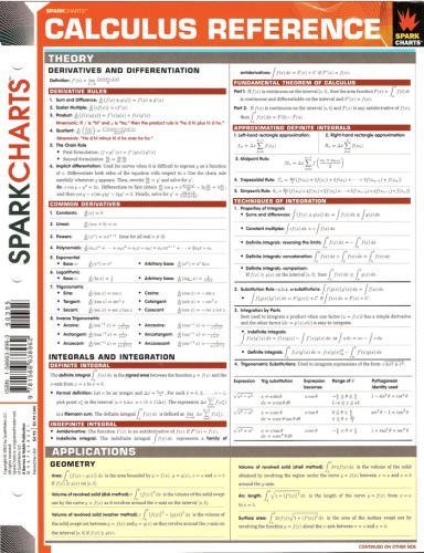 Calculus Reference (Sparknotes Sparkcharts) : SparkNotes: Amazon.in: Books