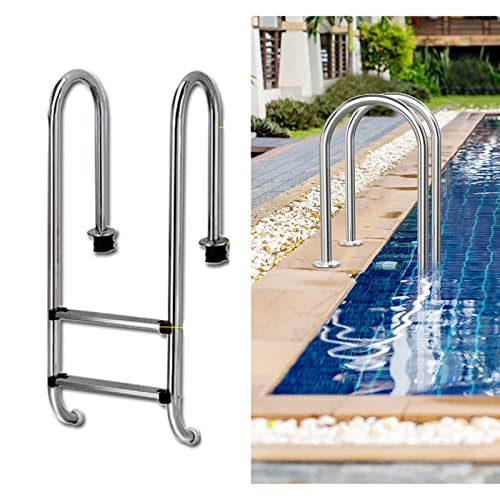 Escalera para piscina 2 peldaños con pies antideslizantes miniatura 1