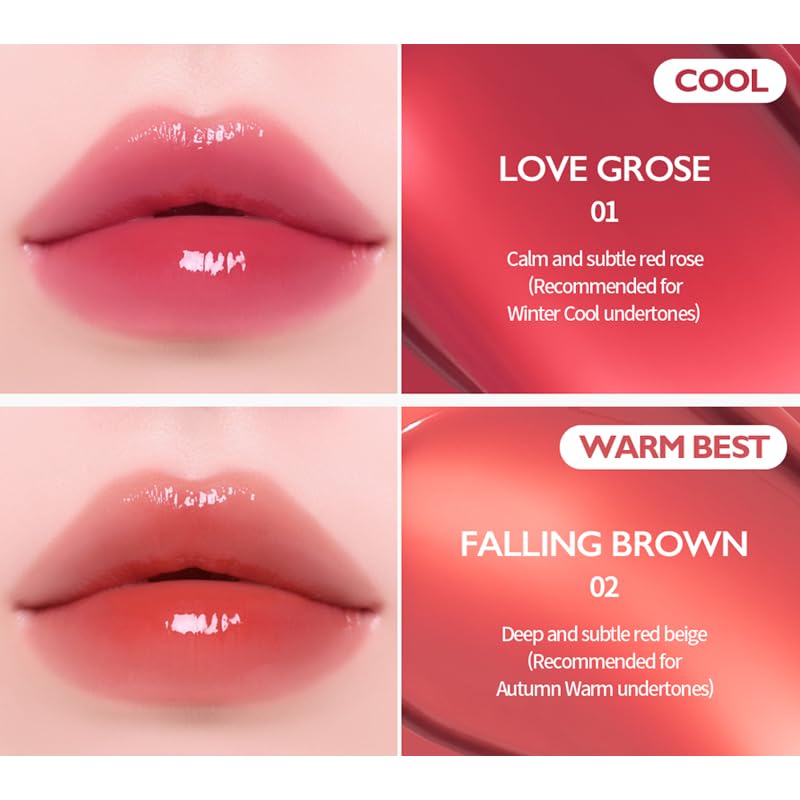 VIDIVICI Tint Glit Lip Tint | Lightweight Glossy Lip Tint, Sheer Shine & Hydration, Non-Sticky Comfortable Wear, 0.12 oz (3.6 g) (Fallling Brown) - Image 2