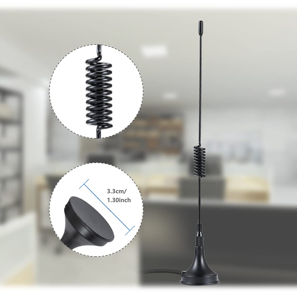 POBADY 868 MHz Antenna GSM 3dBi SMA Antenna Extension Cable 3M RG174 Cable Magnetic Base SMA Male Adapter Compatible with CCU3 CCU2 Raspberry Pi HM MOD RPI PCB kit ELV kit Raspberry Matic