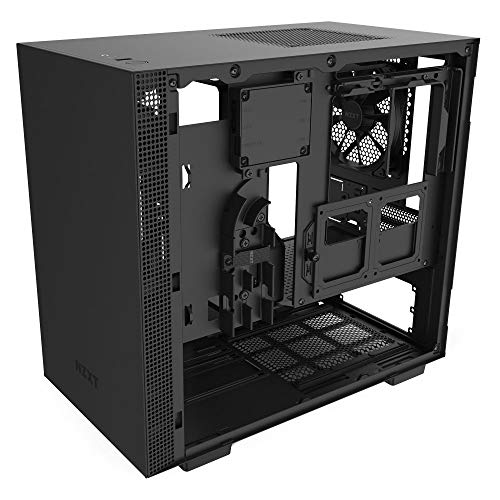 Image of NZXT H210i - Mini-ITX Gaming Computer Case with Lighting and Fan control - Black - Front I /O USB Type-C Port - Tempered Glass Side Panel with Top: 1x 120mm Rear: 1x 120mm Included