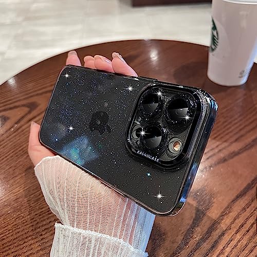 Coque paillettes iPhone 14 noir pour briller en soirée et protéger