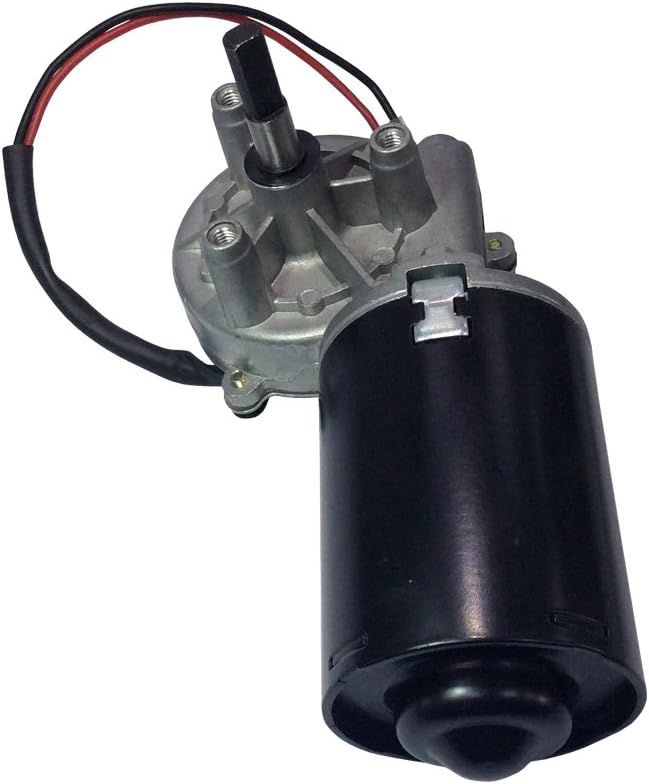 BEMONOC 24 Volt DC Worm Geared Motor 50 RPM with Metal Gear-Box High Torque with Flat Shaft