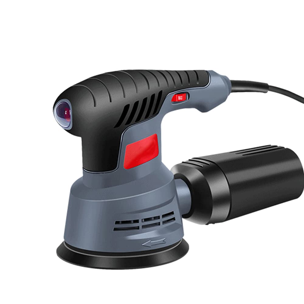 Máquina pulidora, lijadora orbital, Lijadora eléctrica de órbita aleatoria de 400W, diseño de función de eliminación de polvo, amoladora de velocidad Variable con papel de lija de 125MM para lijar, pu