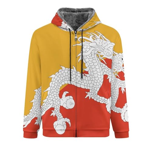 Sudadera con capucha para hombre que protege del frío con forro polar grueso y cremallera 3