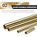 DFDPAXL H62 Brass Tube OD 9Mm, Metal Copper Hollow Tube Length 500Mm Wall Thickness 0.2-2Mm Suitable for Industry, Gardening Products,9×0.5×500mm