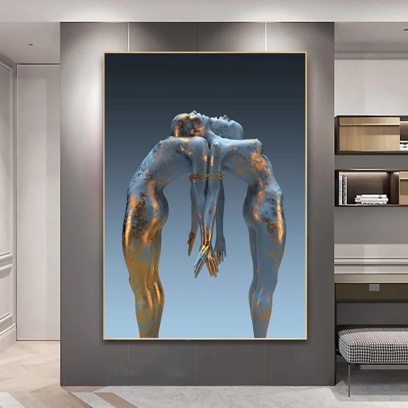 Tableau mural pour salon moderne, affiche d'art statue d'amant 50x70