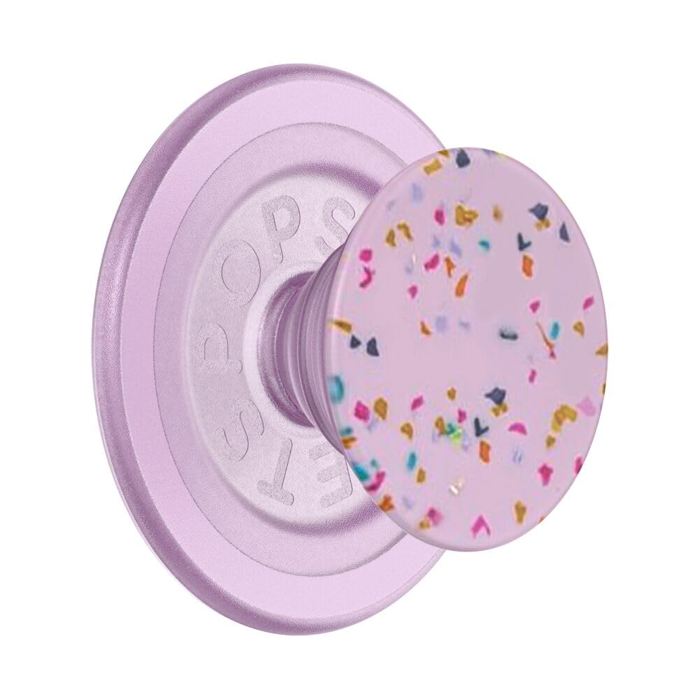 PopSockets: PopGrip Round para MagSafe - Anillo Adaptador para MagSafe Incluido - Soporte y Agarre para Teléfonos Móviles y Carcasas con un Top Intercambiable - Sugar Plum