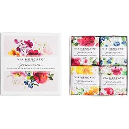 Via Mercato Primavera Spring Collection, Soap Gift Set (4 x 50 gram), Spring Flowers