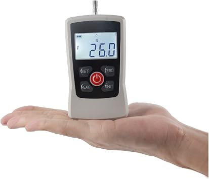 Dynamometer, 110Lb 50kg 500N Economic Digital Pull Force Gauge Grip Strength Tester Portable Tension Pressure Pull Gauge,Force Gauges
