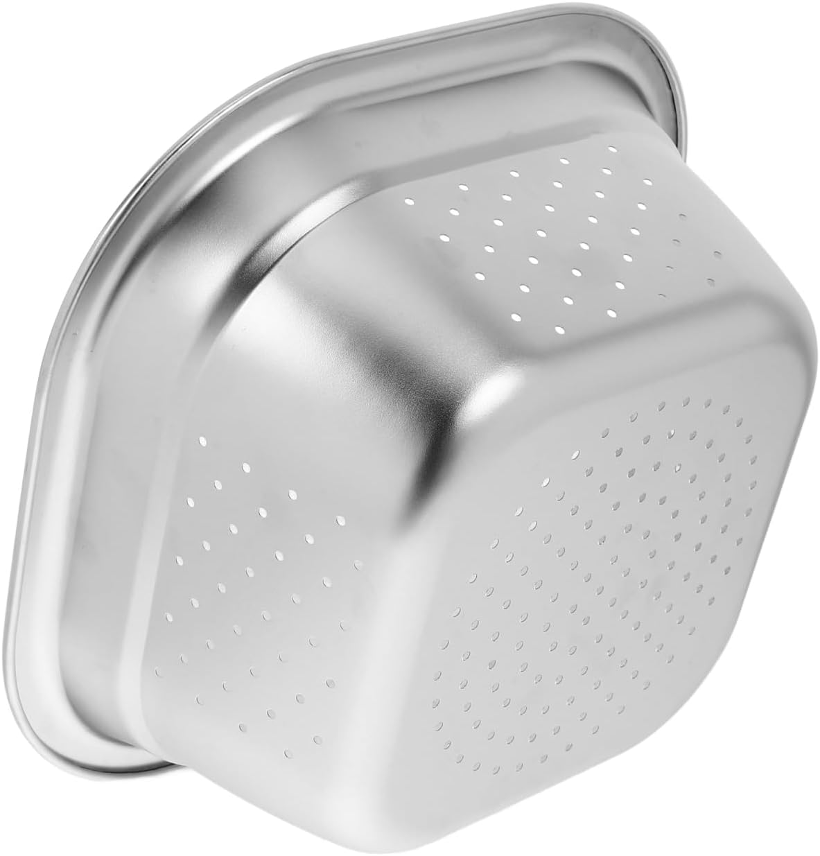 Zerodeko Stainless Steel Colander 9 inch Square Washing Bowl Kitchen Sink Metal Storage Basket Large Capacity Fruit Vegetables Washing Basin Rice Strainer Washer