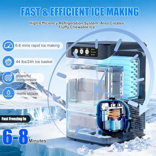 Máquina de Hielo Nugget Mostrador 44 Lbs/Día miniatura 2
