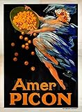 SANS CADRE PostersAndCo ™ AMER PICON ApéRITIF Retw-Poster/Reproduction HQ 80x110cm d\'une Affiche Vintage