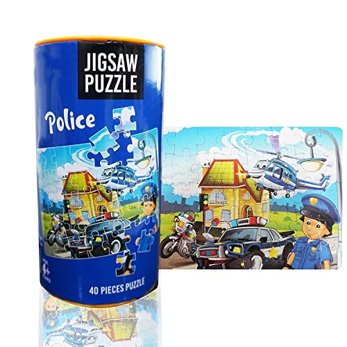 Image of MUREN Police Jigsaw Puzzle Game for Kids- Age of 5-12 Years Old- Educational and Fun Children Game-Child Learning & Creativity Game Fun Child Play (40 Pieces-Multicolor)