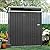 Shintenchi 5x3 FT Outdoor Storage Shed,Waterproof Metal Garden Sheds with Large Window Lockable Single Door,Weather Resistant Steel Tool Storage House Shed for Yard,Garden,Patio,Lawn,Dark Grey