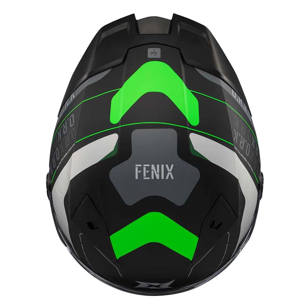 Casco AXXIS Fenix ORK Verde Mate - Casco de Moto Integral Unisex Hombre y Mujer - Homologado ECE 22.06