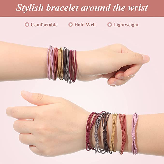 Image of GITGRNTH Soft Cotton Hair Ties for Women - No Damage Elastic Hair Bands - Durable Rubber Band for Women - Ideal Ponytail Holders - Comfortable Hair Accessories - Gentle on All Hair Types - Perfect for Thick and Thin Hair - Scrunches for Women - Kids Hair Rubber Band