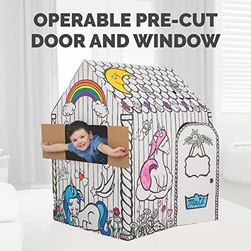 Bankers Box At Play Unicorn Playhouse, Cardboard Playhouse And Craft Activity For Kids #TOP6