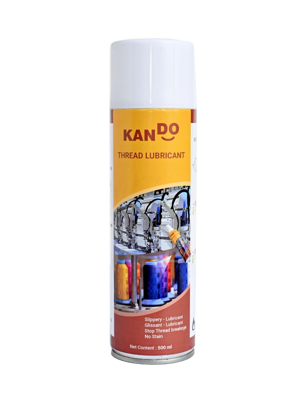 KANDO Thread Lubricant Spray Anti-Thread Breakage, Non-Stain Lubricant for Textile, Sewing & Industrial Use-500ml-image-38