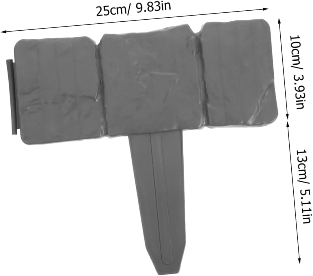 Toyvian 20pcs Elegant Picket Design Plastic Landscape Edging Outdoor Garden Border for Landscaping