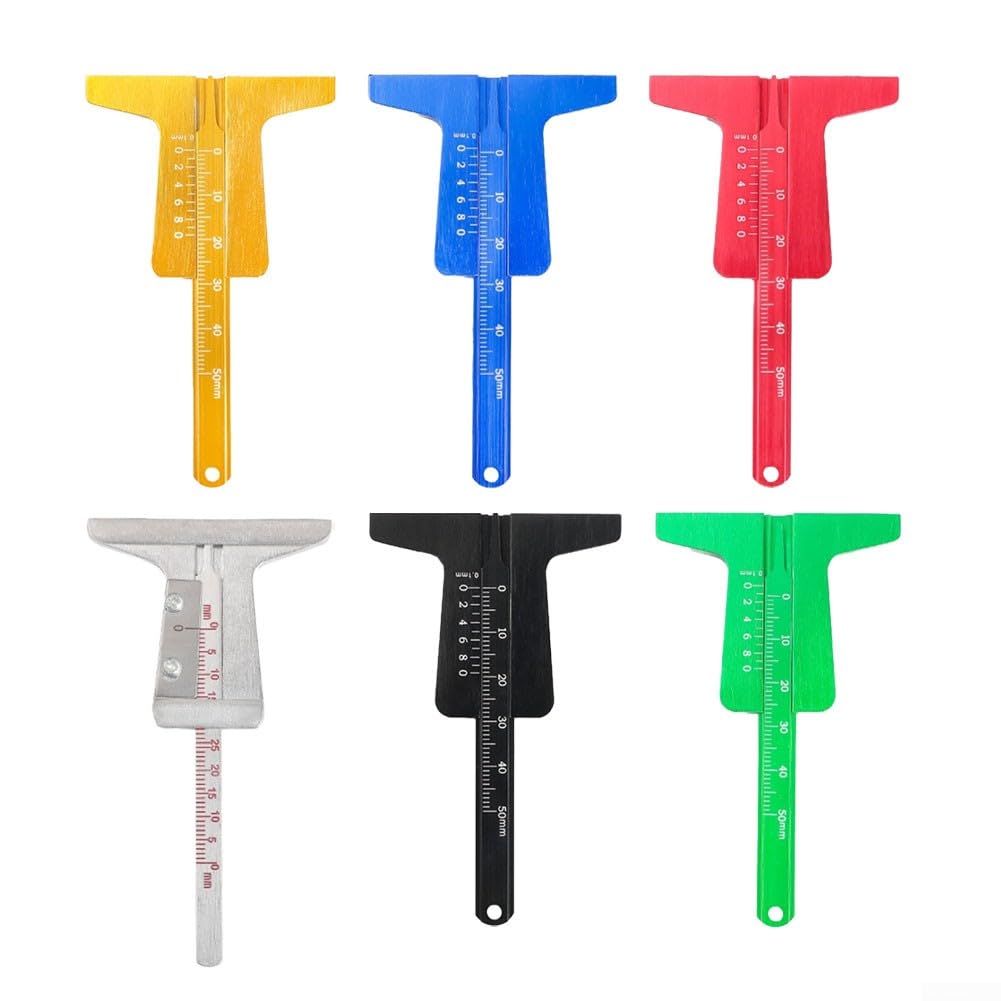Misuratore di profondità del battistrada, da 0 mm a 50 mm, in acciaio inox, strumento di misurazione per auto, moto, camion, rimorchi, sonda resistente, design compatto (argento)